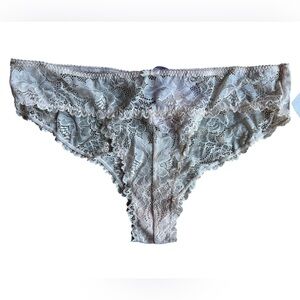 NWT SAVAGE X FENTY Floral Lace Cheeky Panties Stretchy Size M Pink Nude Bow Sexy